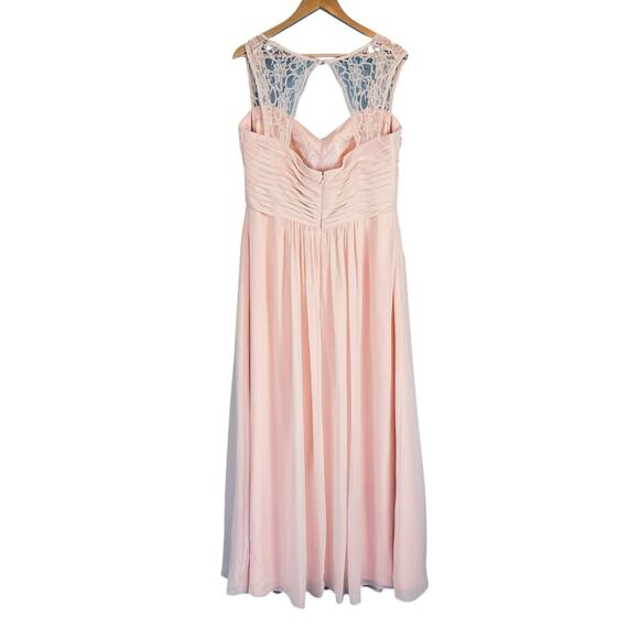 Bill Levkoff 1173 Formal Sleeveless Dress Gown Chiffon Pink Plus Size 20 - Picture 7 of 8